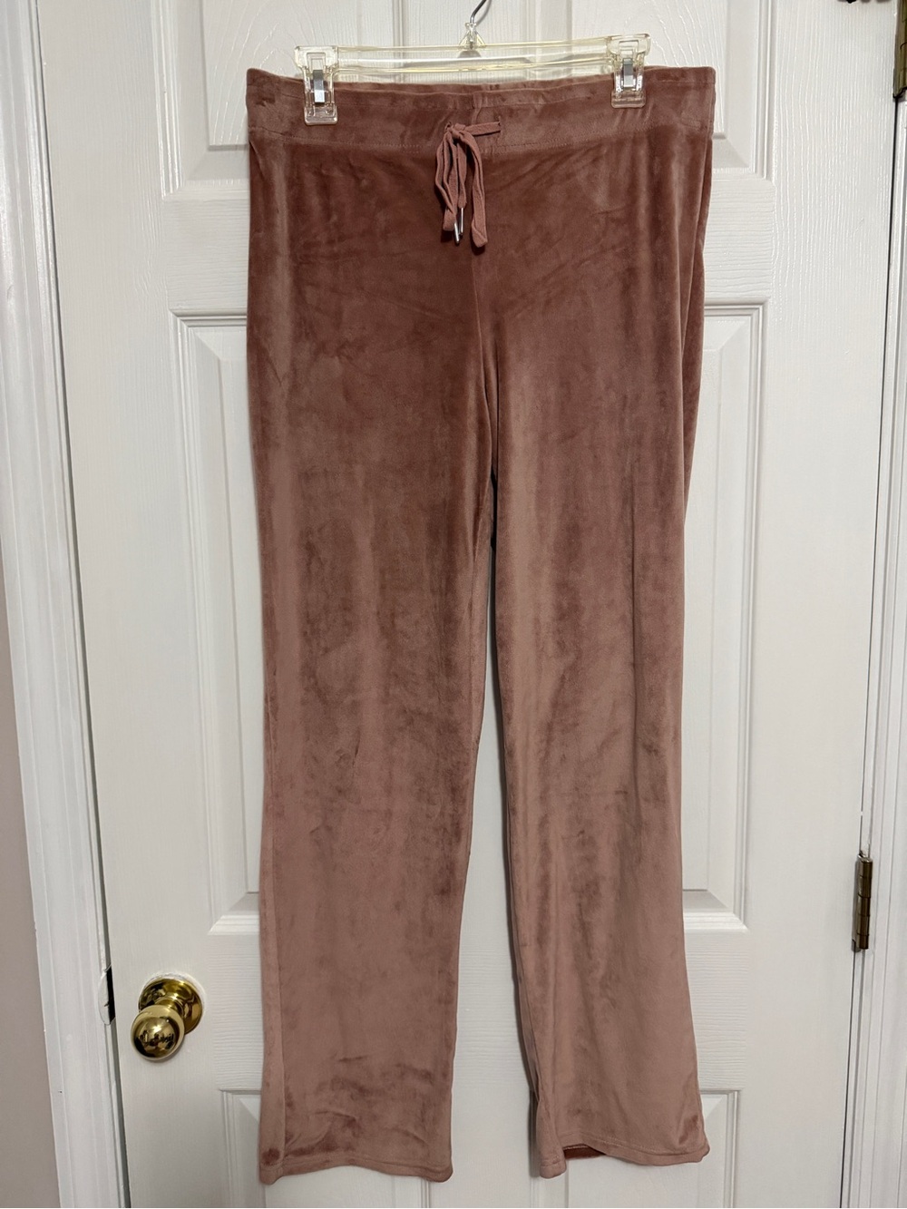 Juicy Couture Women Sleepwear L Rose Pink 2 Pc Pajama Set Velour JUICY Spellout - Picture 7 of 12